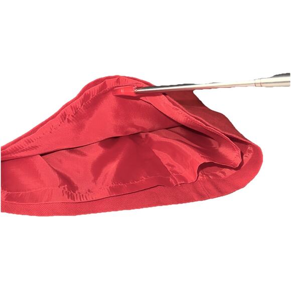 Talbots Women's Size 14 Tomato Red Irish Linen Sleeveless Shift Dress Lined Work - Picture 4 of 6